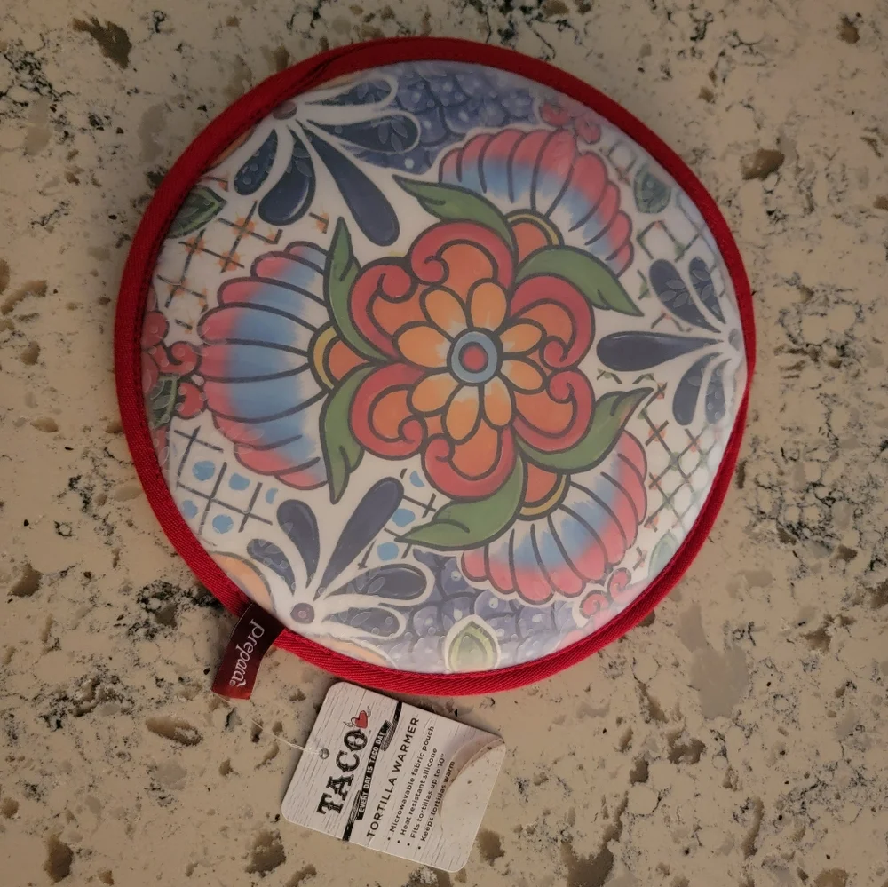 Prepara Fabric Tortilla Warmer Floral Design NWT‎
